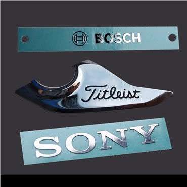 Stærk selvklæbende metal nikkel klistermærke